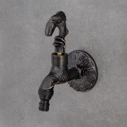 kohoutek k hadici na WC antický mosaz