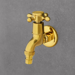 kohoutek k hadici od pračky zlatý