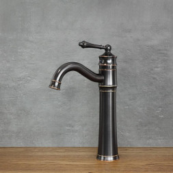 kuchyňská stojací baterie černá retro