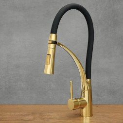 kuchyňská stojací baterie černá retro