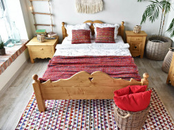 Łóżko z drewna świerkowego Mexicana