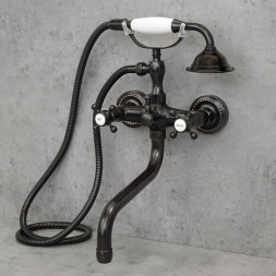 nástěnná vanová baterie antický mosaz retro