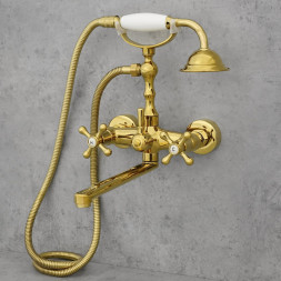 nástěnná vanová baterie antický mosaz retro
