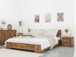 Borovicová postel Marika III - dřevěná 