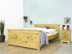 postel z masivního dřeva 90x200