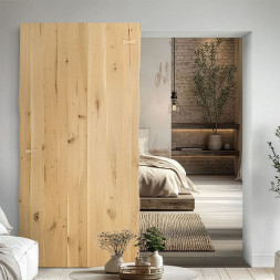 rustikální posuvné dveře z dubového dřeva