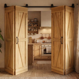 skládací dveře do pokoje v rustikálním stylu