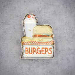 Světelný LED nápis Burgers