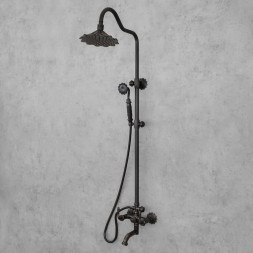 nástěnná vanová baterie antický mosaz retro