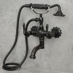 nástěnná vanová baterie antický mosaz retro