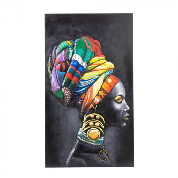 Kovový 3D obraz AFRIČANKA 2