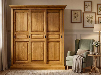 dřevěná skříň ze smrkového dřeva do předsíně