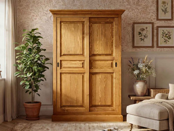 dřevěná skříň ze smrkového dřeva do předsíně rustikální