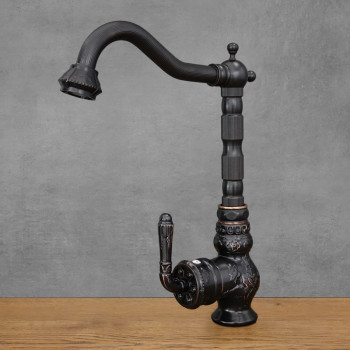 kuchyňská stojací baterie černá retro