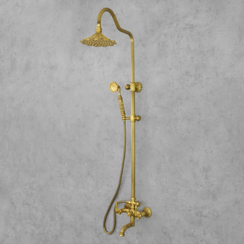 nástěnná vanová baterie antický mosaz retro