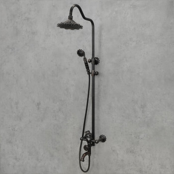 nástěnná vanová baterie antický mosaz retro