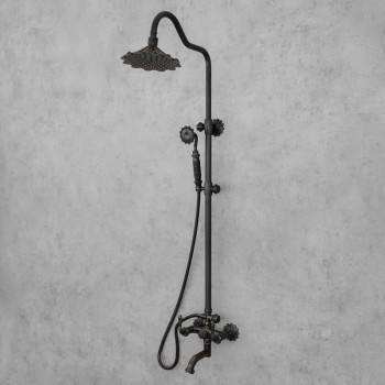 nástěnná vanová baterie antický mosaz retro