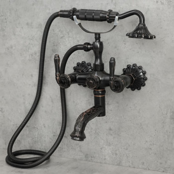 nástěnná vanová baterie antický mosaz retro