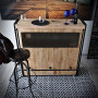 Bar Steel wood