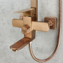 Nástěnná sprchová baterie s přídavnou sprchou růžové zlato