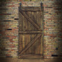 zdobení dveří dřevěnými latěmi