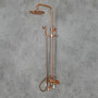 retro nástěnná sprchová baterie růžové zlato