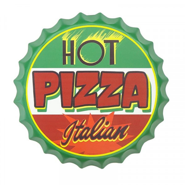 Pivní víčko na zeď Pizza