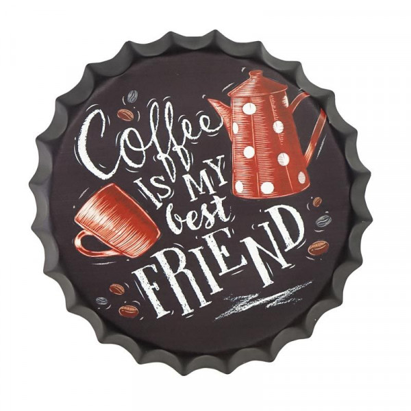 Pivní víčko na zeď Coffee
