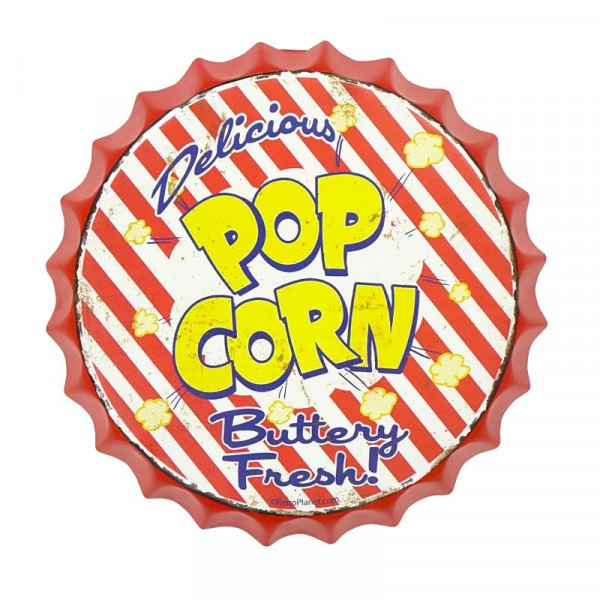 Pivní víčko na zeď Popcorn