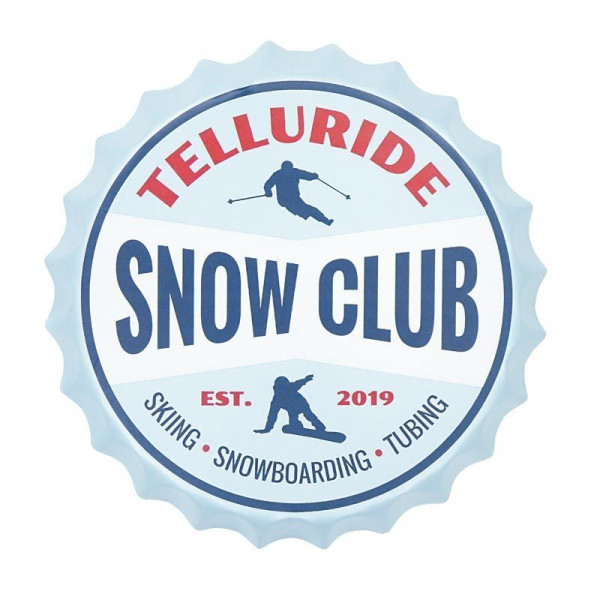 Pivní víčko na zeď Snow Club