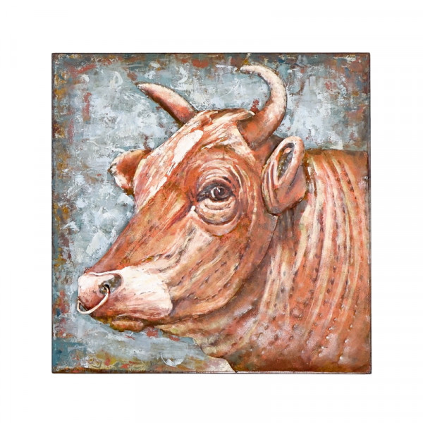 Železný 3D obraz Kráva 2
