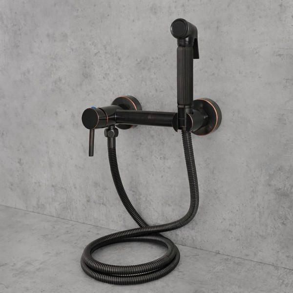 Nástěnná bidetová baterie černá NOVA