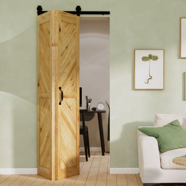 Skládací posuvné dřevěné dveře SZEWRON LINE přírodní olej