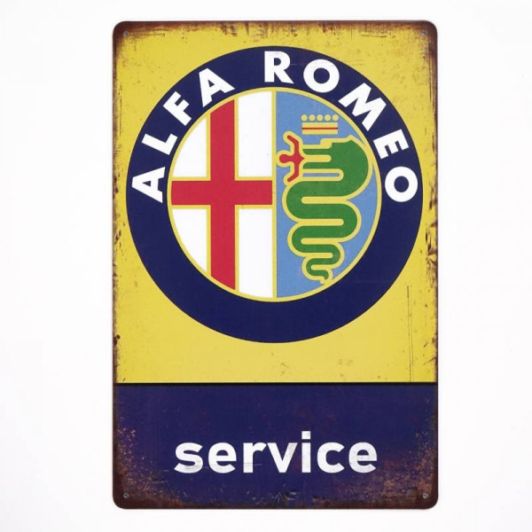 Kovová cedule Alfa Romeo Service