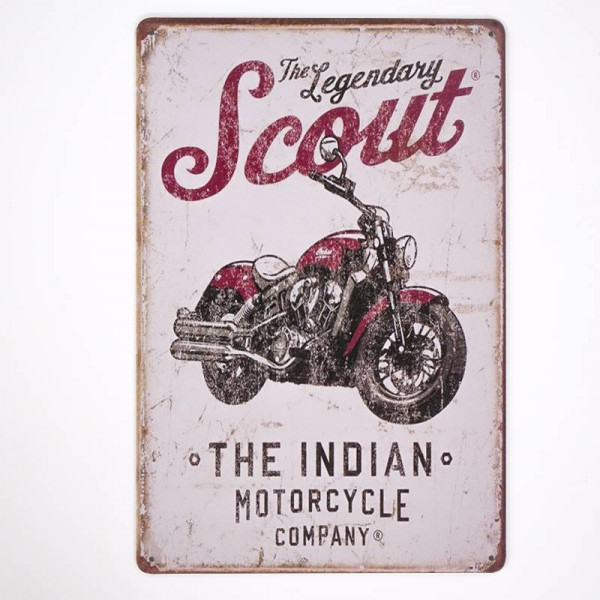 Kovová cedule Scout Indian