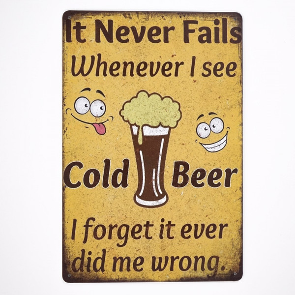 Kovová cedule Cold Beer 2