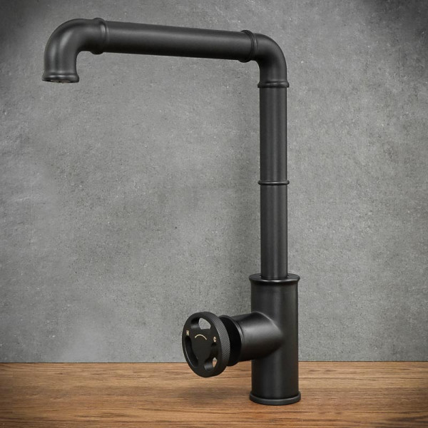 Stojací kuchyňská baterie BRADFORD, vysoká černá