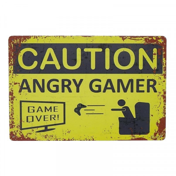 Kovová cedule Angry Gamer 2
