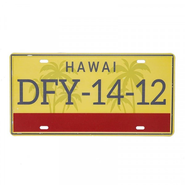 Kovová dekorativní SPZ Hawaii 2