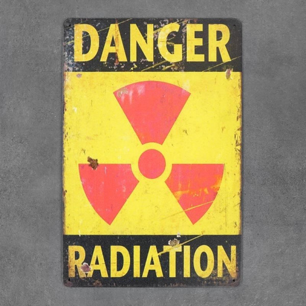Kovová cedule Danger Radiation