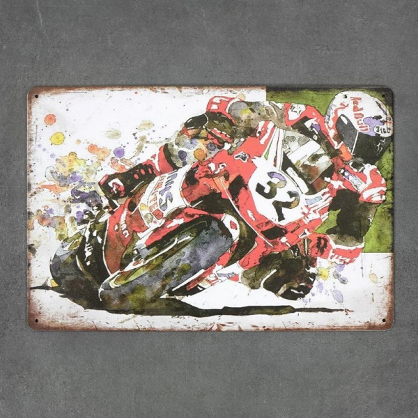 Kovová cedule Motorcycle Racing