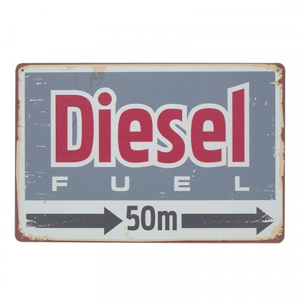 Kovová cedule Diesel Fuel