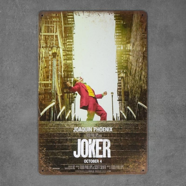 Kovová cedule Joaquin Phoenix Joker 2