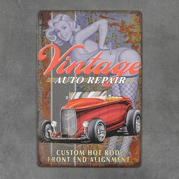 Kovová cedule Vintage Auto