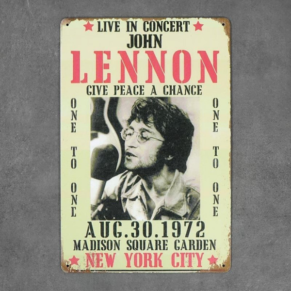 Kovová cedule John Lennon 1