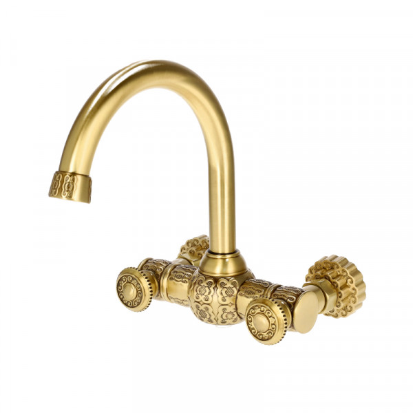 Zlatý nástěnná mosazná baterie Gold