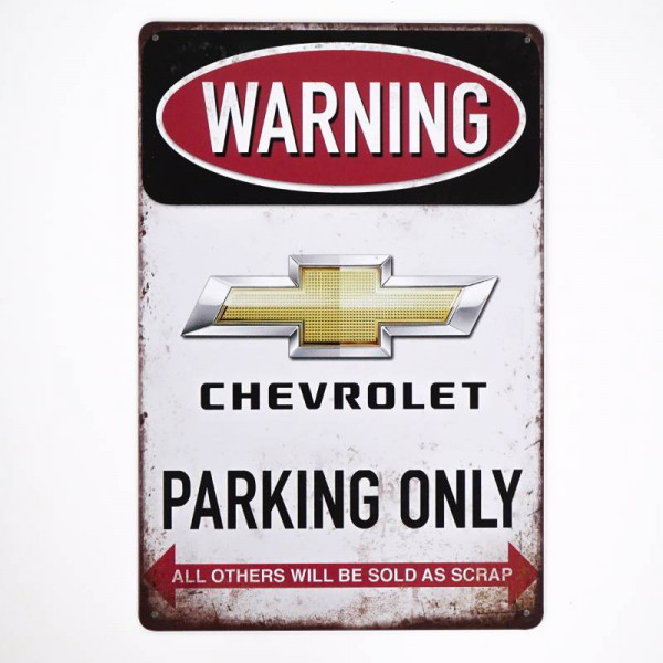 Kovová cedule Chevrolet Parking