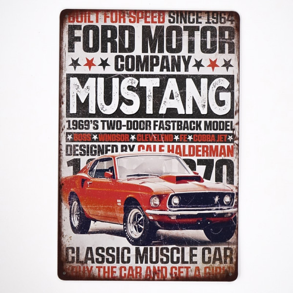 Kovová cedule Mustang Ford Motor