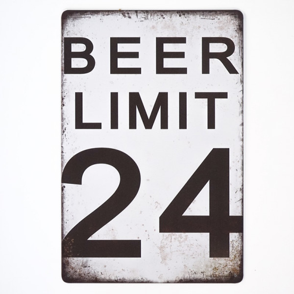 Kovová cedule Beer limit