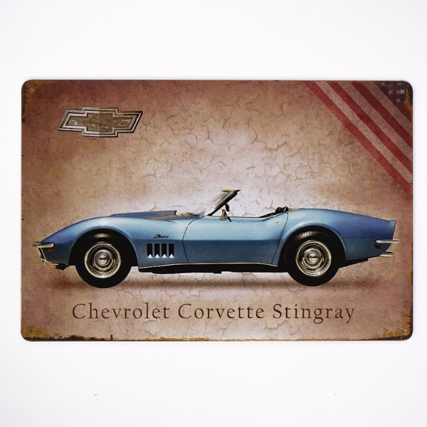 Kovová cedule Corvette Stingray